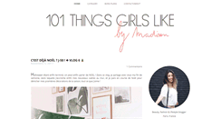 Desktop Screenshot of 101thingsgirlslike.com